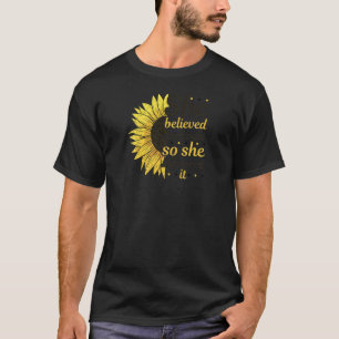 Womens She Believed She Could So She Mastered It I T-Shirt