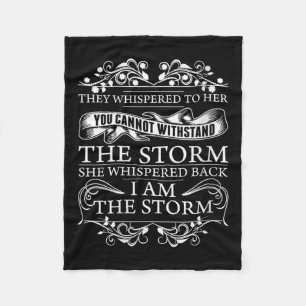 Womens She Whispered Back I Am The Womens Motivati Fleece Blanket