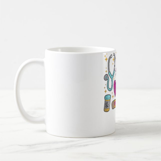 Womens She Works Willingly With Her Hands Cute Nur Coffee Mug (Left)