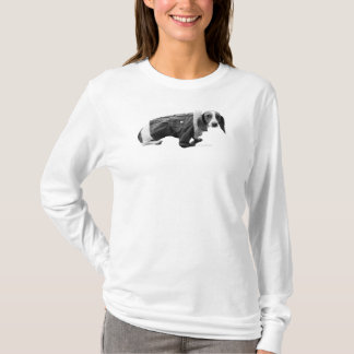 Women's "Shelby in a Jean Jacket" Dachshund L/S T-Shirt