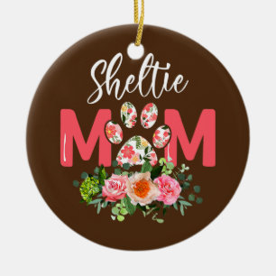 Womens Sheltie Mum Shetland Sheepdog Dog Lover Ceramic Ornament