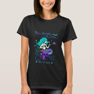 Womens She's Beauty 'grace She'll Kick You In The T-Shirt