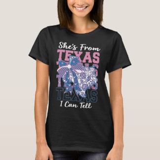 Women's She's from Texas I Can Tell Retro Vintage T-Shirt