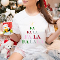 women's shiny red christmas t-shirts