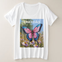 Women's Shirt Plus Size Basic Butterfly