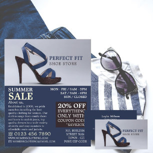 Women's Shoe, Women's Clothing Store Advertising Flyer