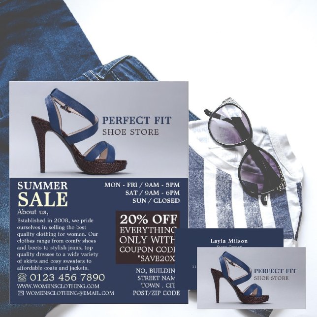 Women's Shoe, Women's Clothing Store Advertising Flyer (Creator Uploaded)