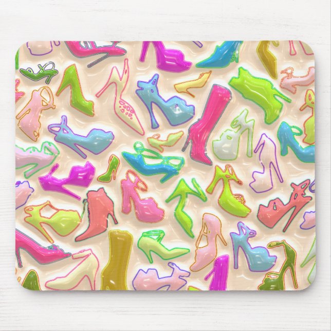 Womens Shoes Collage Mouse Pad (Front)