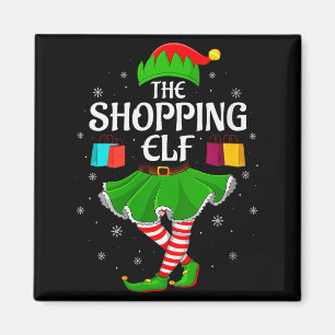Womens Shopng Elf Christmas Family Girls Women Elf Magnet
