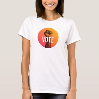 Women's short-sleeved t-shirt with Fist-power VOTE