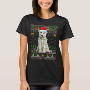 Womens Siberian Husky Dog Ugly Christmas Sweater H