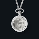 *~* Women's Silver Wrap Around Marble White Angel Watch<br><div class="desc">* Women's silver and leather wrap around watch. This new age spiritual design features beautiful white marble angel face with her eyes looking down that makes up the entire watch faces. The strap is made of both silver metal and black leather making it both modern and elegant. Add some peace...</div>