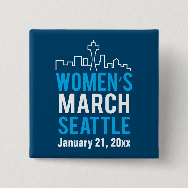Women's Sister March Seattle January 15 Cm Square Badge (Front)
