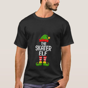 Womens Skater Elf Xmas Matching Family Elf Squad C T-Shirt