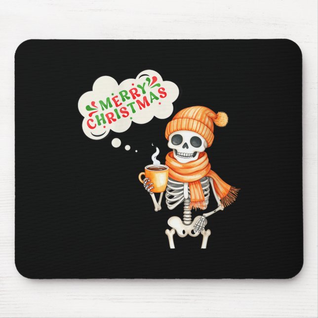 Womens Skeleton Speak Merry Christmas Waer F And H Mouse Pad (Front)
