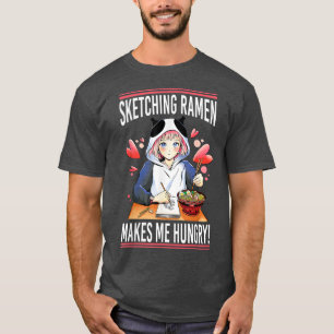 Women's Sketching Ramen - Anime Ramen  T-Shirt