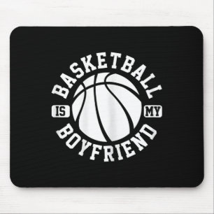 Womens Sketll Is My Boyfriend Girl B Ll Hoop Funny Mouse Pad