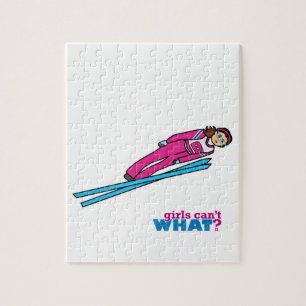 Womens Ski Jumping Jigsaw Puzzle