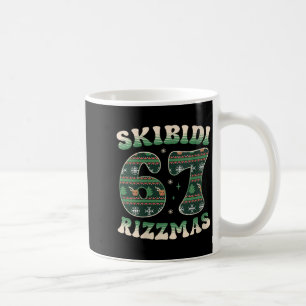 Womens Skibidi Rizzmas 67 Six Seven Meme Ugly Chri Coffee Mug