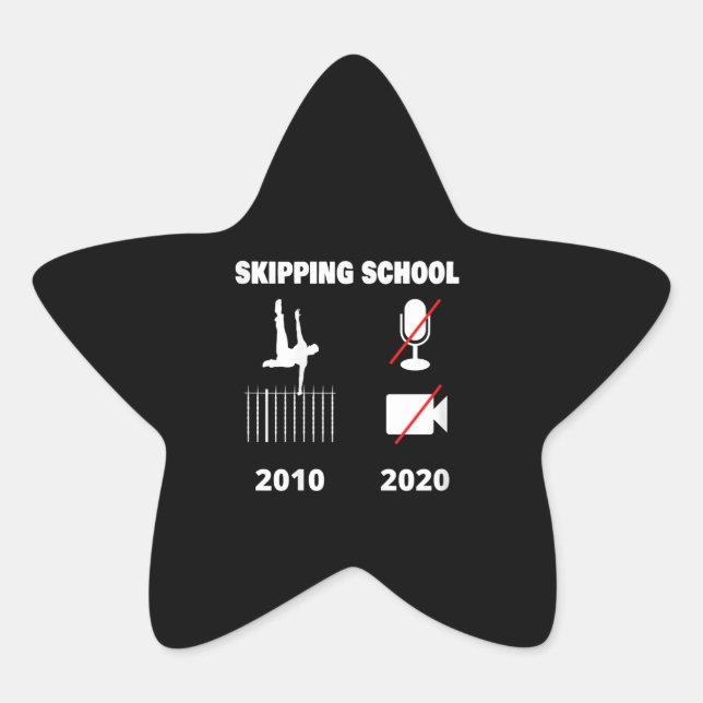 Women's Skipping School in 2020 Gift Star Sticker (Front)