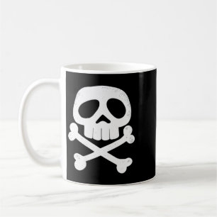 Womens Skull And Bones Punk Rock 1980s Pirates Coffee Mug