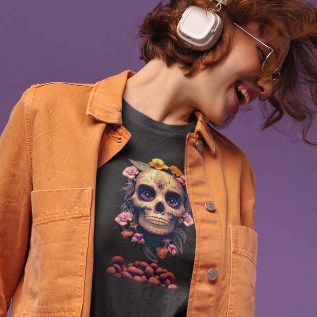 Women's Skull T-Shirt. Golden Bury Them Deep Shirt (Creator Uploaded)