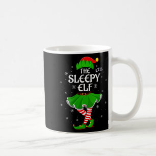 Womens Sleepy Elf Christmas Family Girls Women Elf Coffee Mug
