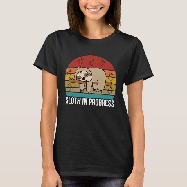 Womens Sloth Pregnancy  For Pregnant Baby Belly Wo T-Shirt (Front)