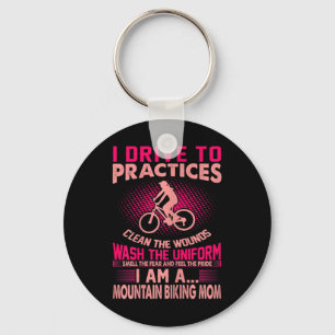 Womens Smell Fear Feel Pride Mountain Biking Mum Key Ring