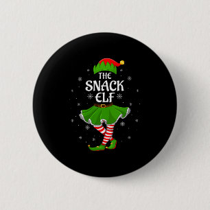 Womens Snack Elf Christmas Family Girls Women Elf 6 Cm Round Badge