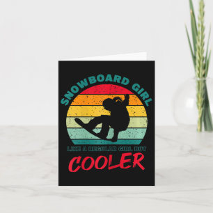 Womens Snowboard Girl Snowboarder Tricks 1  Card
