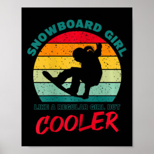 Womens Snowboard Girl Snowboarder Tricks 1  Poster