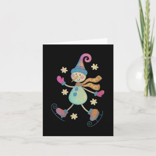 Womens Snowman Christmas 2025 Family Matching Funn Card