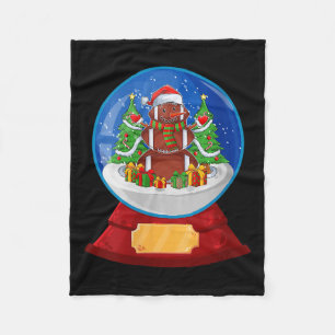 Womens Snowman Football Santa Hat Merry Christmas  Fleece Blanket