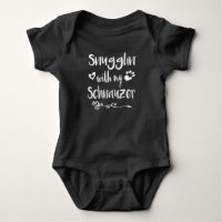 Womens Snuggling with my Schnauzer Pajamas T Shirt