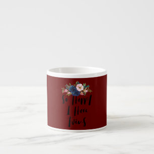 Womens So Happy I Have Twins Flowers Funny Mum Espresso Cup