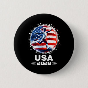 Womens Soccer American Flag Soccer Apparel Soccer 6 Cm Round Badge