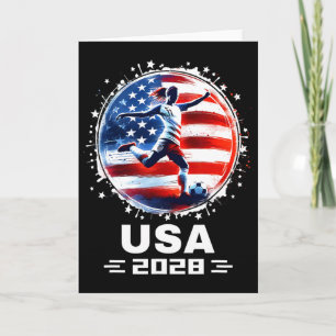 Womens Soccer American Flag Soccer Apparel Soccer Card