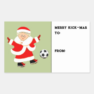 Women's Soccer Christmas Holiday Gift Tags