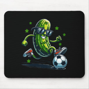 Womens soccer funny pickle with sunglasses for mouse pad