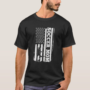 Womens Soccer Mum Americasoccer Ball Usa Flag Wome T-Shirt
