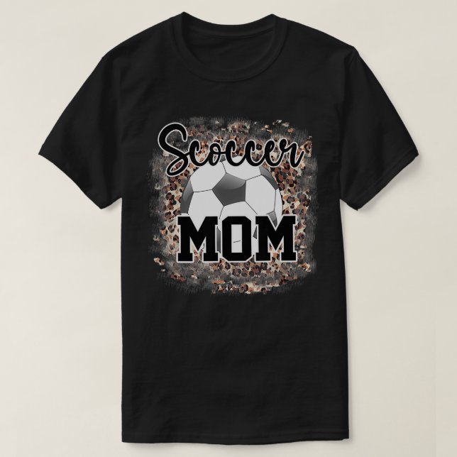 Womens Soccer Mum  Bleached Soccer Mum Mother's Da T-Shirt (Design Front)