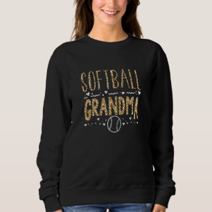 Womens Softball Leopard Graphic Women Softball G Sweatshirt