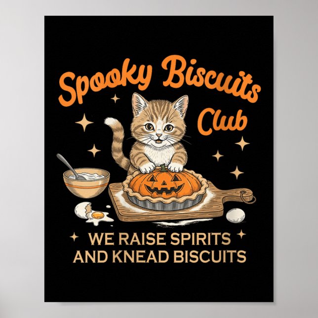 Womens Soky Biscuits Club Halloween Baking Bakery  Poster (Front)