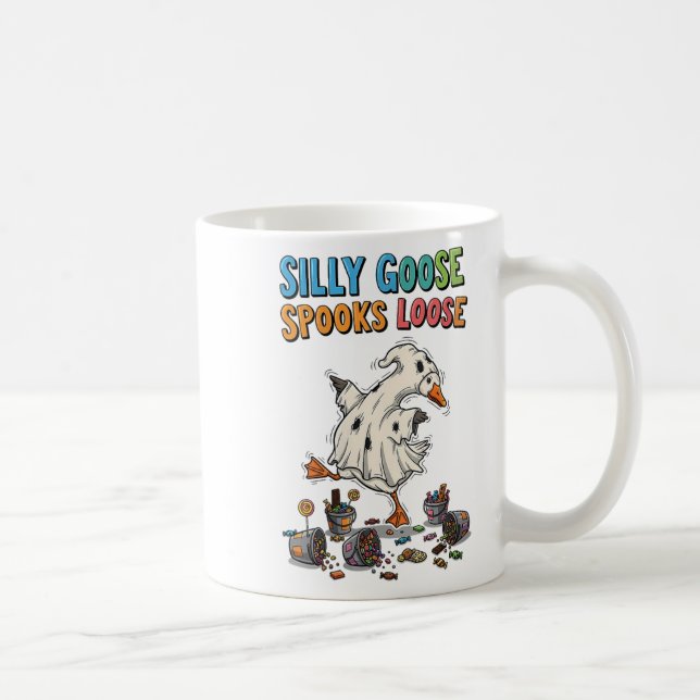 Womens Soky Goose Soks Loose Silly Duck Halloween  Coffee Mug (Right)