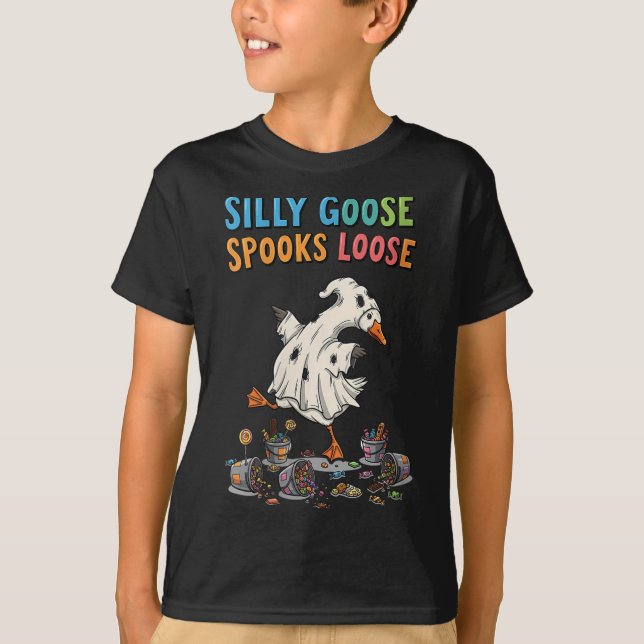 Womens Soky Goose Soks Loose Silly Duck Halloween  T-Shirt (Front)