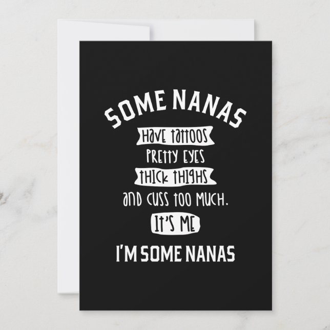 Womens Some Nanas Cuss Too Much Funny Nanas Gifts Invitation (Front)