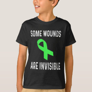 Womens Some Wounds Are Invisible Mental Health Awa T-Shirt