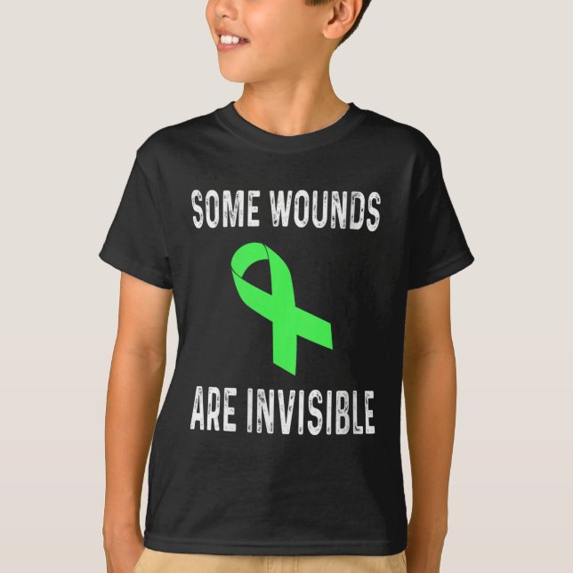 Womens Some Wounds Are Invisible Mental Health Awa T-Shirt (Front)