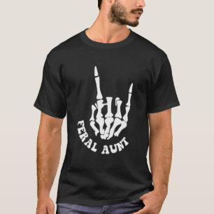 Womens Somebody'S Feral Aunt Funny Cool Aunt Mothe T-Shirt
